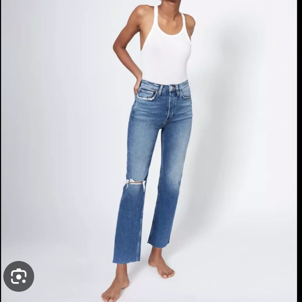 Re/Done Blue Ankle & Cropped Jeans